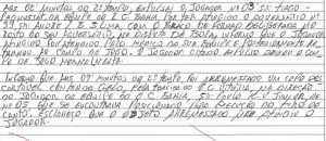 Árbitro registra expulsão e copo arremessado pela torcida do Vitória (Foto: Reprodução )